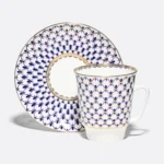 Espresso Cup Cobalt Net, May Shape, 165 ml – Lomonosov Imperial Porcelain, Bone China