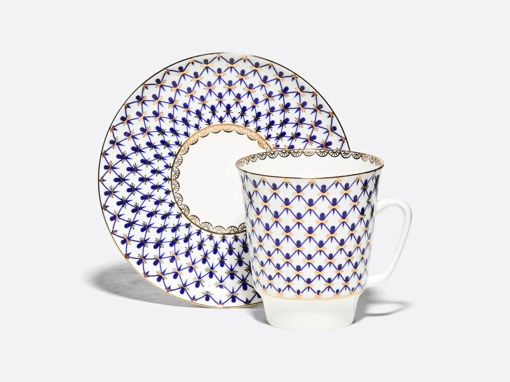 0fd1f379ua1zkterr1gs4o5yc6p1cutn.webp Coffee Cup and Saucer, 165 ml, May Shape, Cobalt Net Pattern