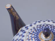 Hot Water Pot, 2000 ml, Tulip Shape, Cobalt Net Pattern — view 2