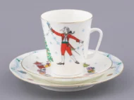 Coffee Cup, Saucer and Dessert Plate Set, 165 ml, May Shape, Ballet The Nutcracker Pattern — view 2