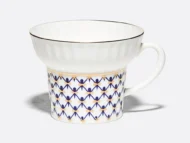 Teacup and Saucer, 150 ml, Wave Shape, Cobalt Net Pattern — view 2