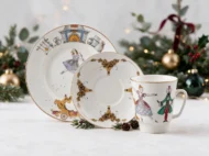 Coffee Cup, Saucer and Dessert Plate Set, 165 ml, May Shape, Ballet Cinderella Pattern