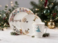 Coffee Cup, Saucer and Dessert Plate Set, 165 ml, May Shape, Ballet Romeo and Juliet Pattern
