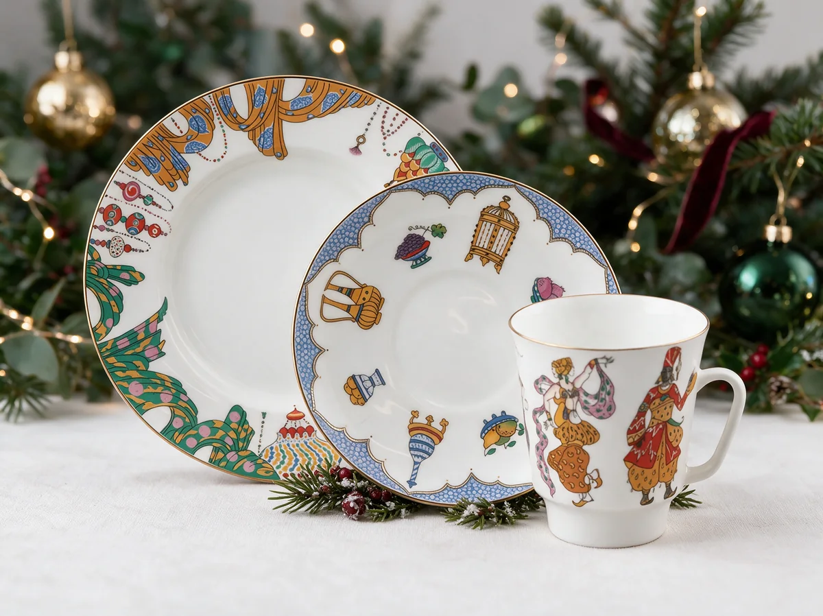 balet-scheherazade-set-7 Espresso Cup Set Ballet Scheherazade, May Shape, 165 ml – Lomonosov Imperial Porcelain, Bone China - Image 1