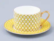 Teacup and Saucer, 250 ml, Idyll Shape, Primula No. 1 Pattern — view 2
