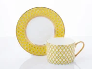 Teacup and Saucer, 250 ml, Idyll Shape, Primula No. 1 Pattern