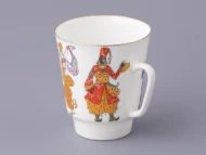 Coffee Cup, Saucer and Dessert Plate Set, 165 ml, May Shape, Ballet Scheherazade Pattern — view 3