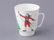 Coffee Cup, Saucer and Dessert Plate Set, 165 ml, May Shape, Ballet The Nutcracker Pattern — view 3