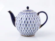 Hot Water Pot, 2000 ml, Tulip Shape, Cobalt Net Pattern