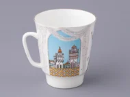 Coffee Cup, Saucer and Dessert Plate Set, 165 ml, May Shape, Ballet Romeo and Juliet Pattern — view 3