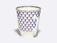 Coffee Cup and Saucer, 165 ml, May Shape, Cobalt Net Pattern — view 3