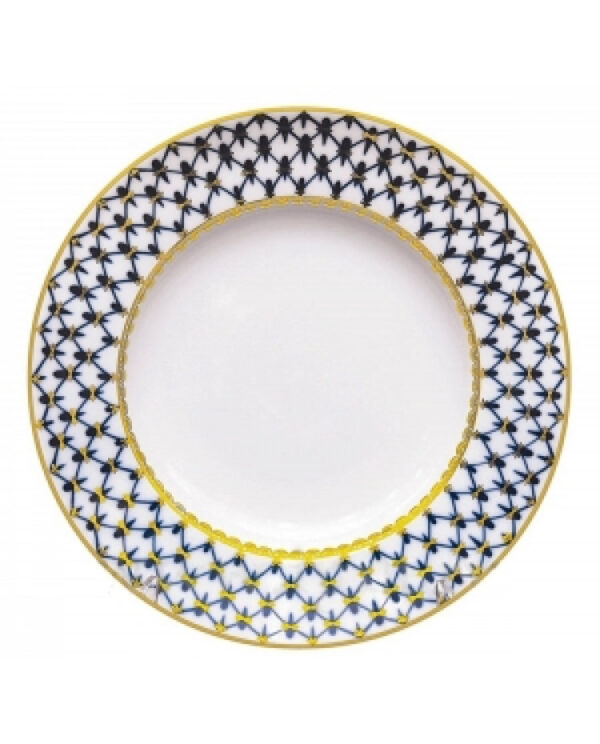 Dinner Plate, 24 cm, Smooth Shape, Cobalt Net Pattern — view 2