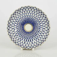 Cake Dish, 21.5 cm, Tulip Shape, Cobalt Net Pattern — view 2