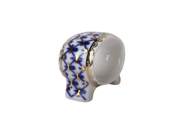 Napkin Ring, 5.6 x 2.9 cm, Youth Shape, Cobalt Net Pattern — view 2