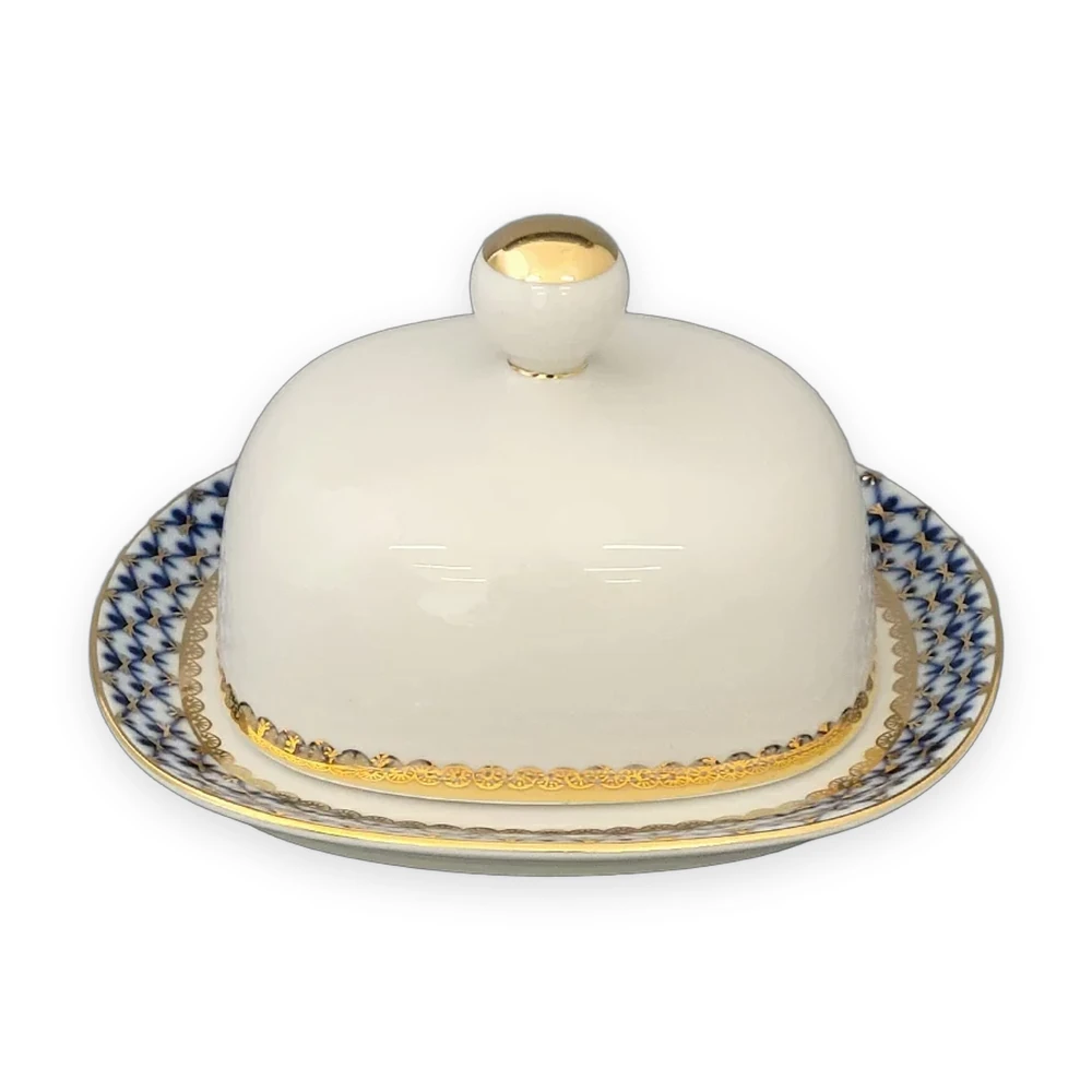 lomonosov-cobalt-net-butter-dish-10-cm-80-09992-00-1-01.webp Butter Dish, 17.2 x 15.5 cm, Rectangular Shape, Cobalt Net Pattern