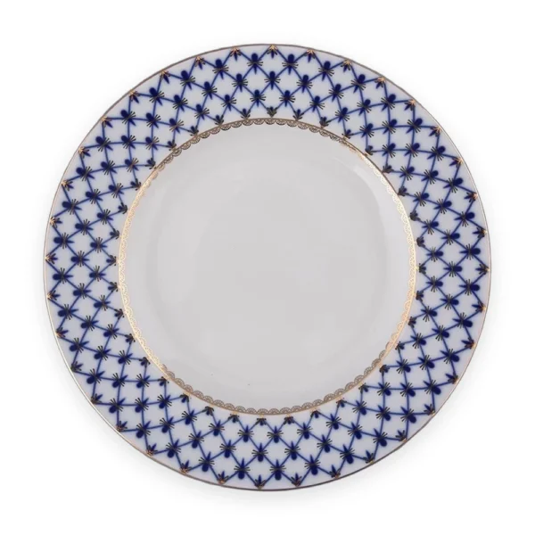 Dinner Plate, 24 cm, Smooth Shape, Cobalt Net Pattern