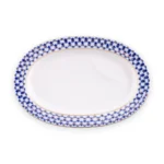 Oval Platter, 28 x 20 cm, Youth Shape, Cobalt Net Pattern