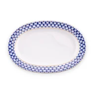 Oval Platter, 28 x 20 cm, Youth Shape, Cobalt Net Pattern