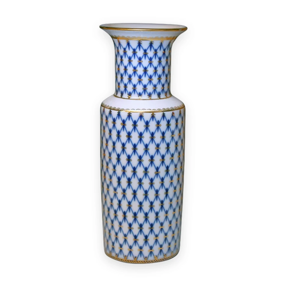 lomonosov-cobalt-net-vase-1200-ml-80-07398-00-1-01.webp Flower Vase, 1200 ml, Cylinder Shape, Cobalt Net Pattern