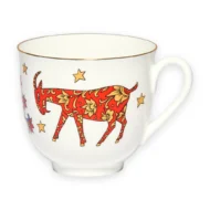 Coffee Cup and Saucer, 180 ml, Lily of the Valley Shape, New Year Tale Pattern - Image 2