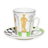 Coffee Cup and Saucer, 165 ml, May Shape, Peterhof Fountains: Grand Cascade Pattern - Image 7