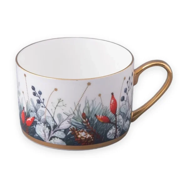 Teacup and Saucer, 250 ml, Idyll Shape, Kalenda Pattern — view 2