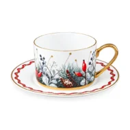 Teacup and Saucer, 250 ml, Idyll Shape, Kalenda Pattern — view 6