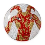 Decorative Plate, 19.5 cm, Ellipse Shape, Year of the Goat Pattern