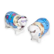 Small Sheep Figurine, 6.5 cm, Jeansy Pattern - Image 3