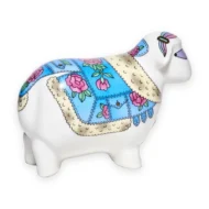 Small Sheep Figurine, 6.5 cm, Jeansy Pattern - Image 5