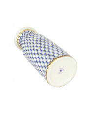 Flower Vase, 1200 ml, Cylinder Shape, Cobalt Net Pattern — view 3
