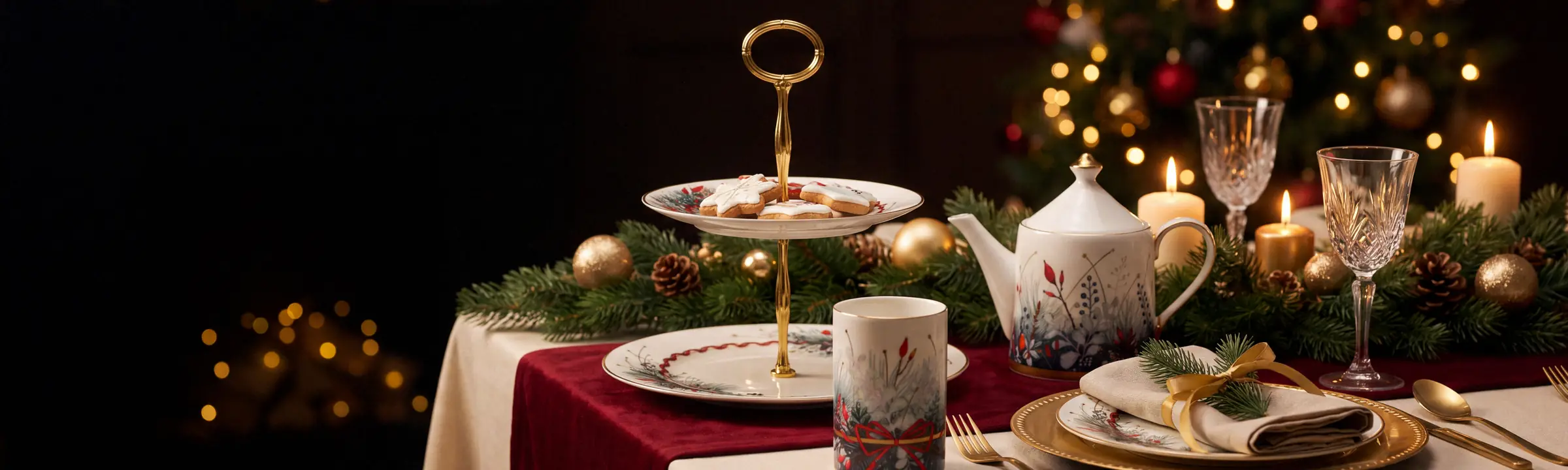 A table set for Christmas, Imperial Porcelain Factory